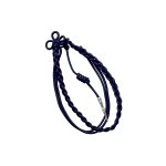 navy military citation nylon cord with silver tip