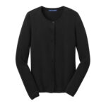 black port authority cardigan front view