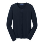 navy port authority cardigan front view