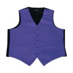 purple poly satin concert vest front view