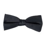 black poly satin concert bowtie