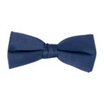 navy poly satin concert bowtie