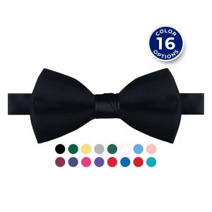 color options for poly satin concert bowtie