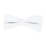 white poly satin concert bowtie