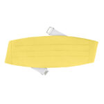 gold poly satin concert cummerbund with white straps