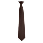 brown poly satin concert neck tie