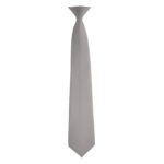 light grey poly satin concert neck tie