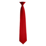 red poly satin concert neck tie