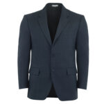 charcoal men poly wool suit jacket front view