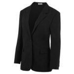 black women poly wool suit jacket front view