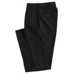 black men plain front poly wool pant folded side view