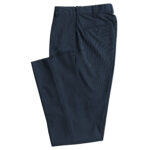 charcoal men plain front poly wool pant folded side view