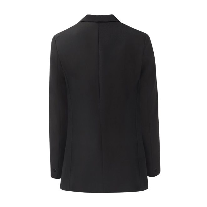 black women tuxedo jacket back view