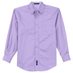 men lavender port authority easy care formal shirt front view