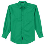 men court green port authority easy care formal shirt front view