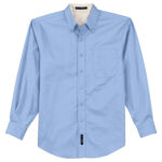 men light blue/light stone port authority easy care formal shirt front view