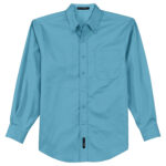 men maui blue port authority easy care formal shirt front view