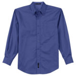 men mediterranean blue port authority easy care formal shirt front view