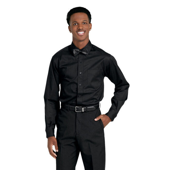 men black port authority easy care formal shirt front view