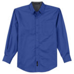 men royal/classic navy port authority easy care formal shirt front view