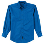 men strong blue port authority easy care formal shirt front view