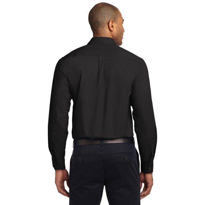 men black port authority easy care formal shirt back view