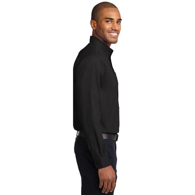 men black port authority easy care formal shirt side view