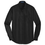 men black port authority superpro twill shirt front view