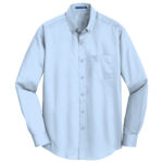 men cloud blue port authority superpro twill shirt front view