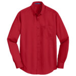 men rich red port authority superpro twill shirt front view