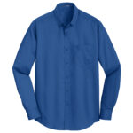 men true blue port authority superpro twill shirt front view