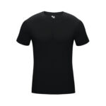 black badger pro compression short sleeve shirt front view