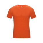 orange badger pro compression short sleeve shirt front view