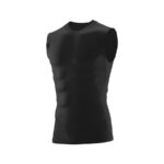 black augusta hyperform sleeveless compression shirt front view