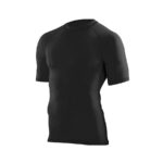 black augusta hyperform short sleeve compression shirt front view