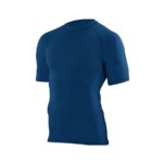 navy augusta hyperform short sleeve compression shirt front view