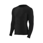 black augusta hyperform long sleeve compression shirt front view