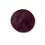 maroon wool beret hat