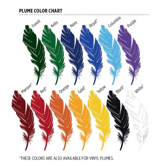 color options for french phantom helmet plume with mylar