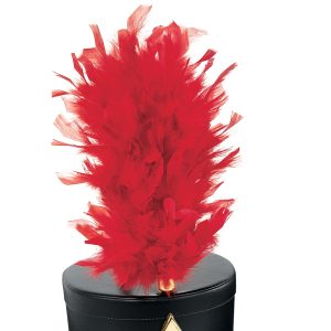 red french upright feather shako plume on black shako