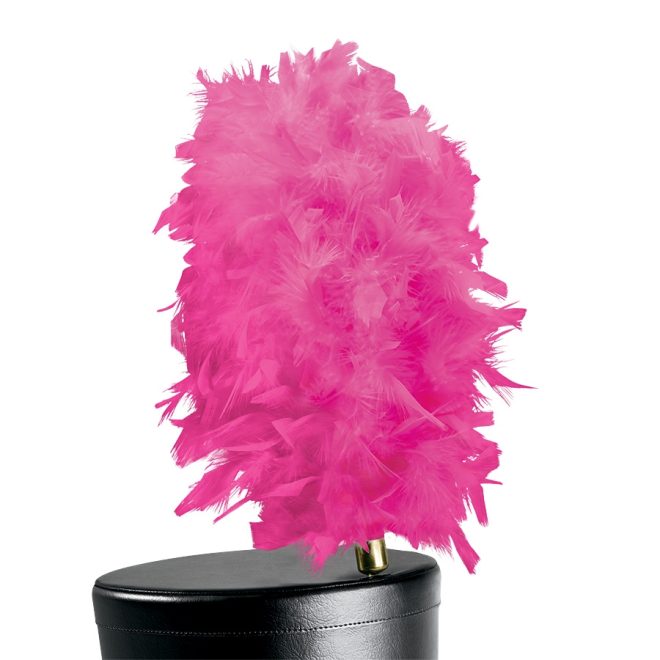 pink french upright feather shako plume on black shako