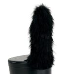 black fountain marabou feather shako plume on black shako