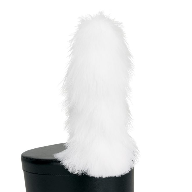 white fountain marabou feather shako plume on black shako