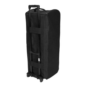 black dsi 105 plume storage case with cart back view upright