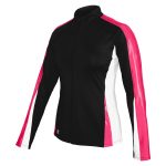 black/pink/white Champion Dazzler Warm Up Jacket 3/4 view