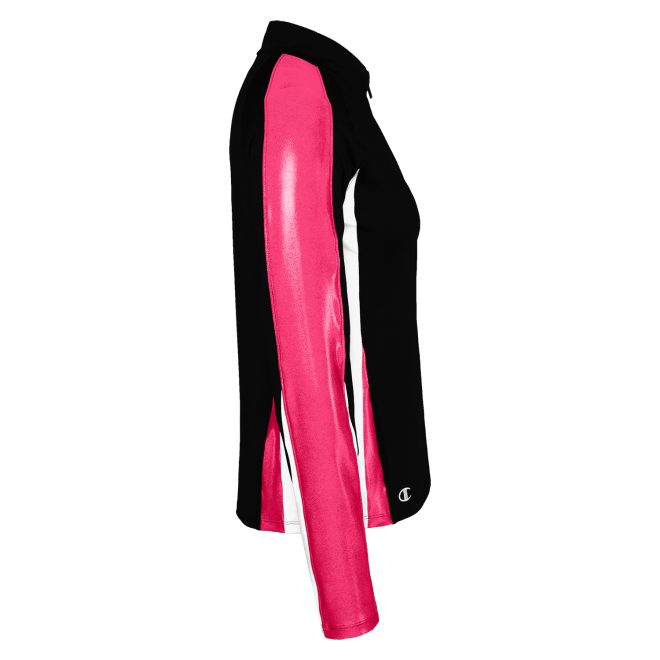 black/pink/white Champion Dazzler Warm Up Jacket right side view