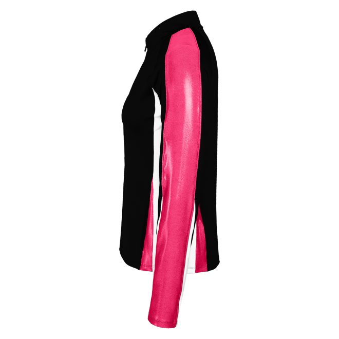 black/pink/white Champion Dazzler Warm Up Jacket left side view