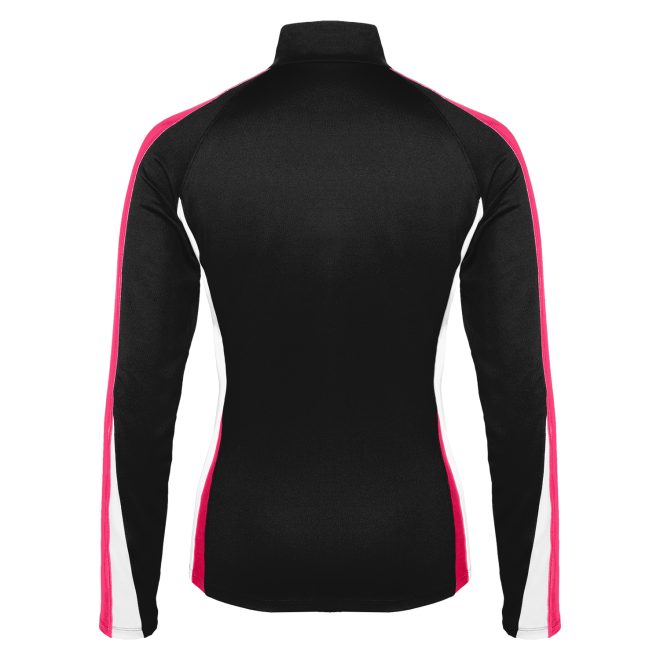 black/pink/white Champion Dazzler Warm Up Jacket back view