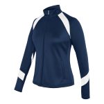 navy/white/steel champion nova warm up jacket front 3/4 view