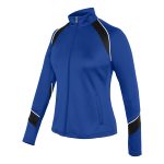 royal/black/white champion nova warm up jacket front 3/4 view